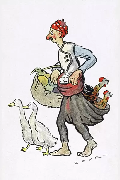 Thessaloniki - Poultry and Vegetable Salesman
