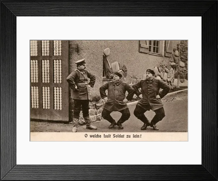 Framed Print : WWI - What a Pleasure to be a Soldier Framed Print : WWI - What a Pleasure to be a Soldier