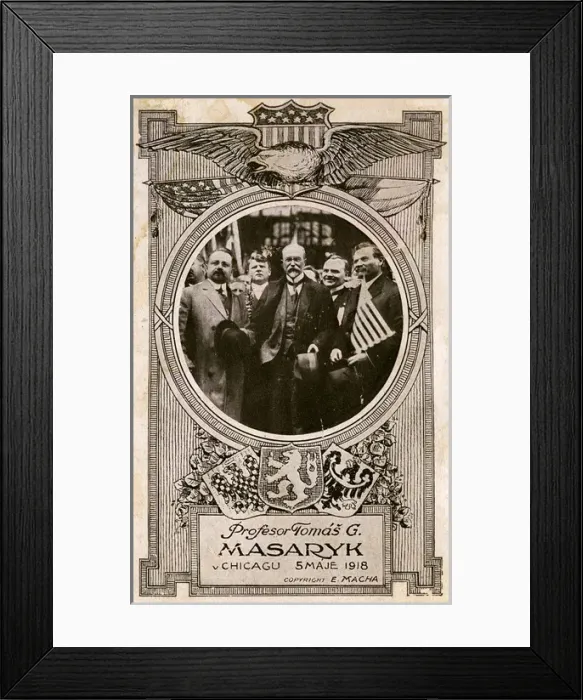 Framed Print : Tomas G. Masaryk - Czech President in Chicago, USA Framed Print : Tomas G. Masaryk - Czech President in Chicago, USA
