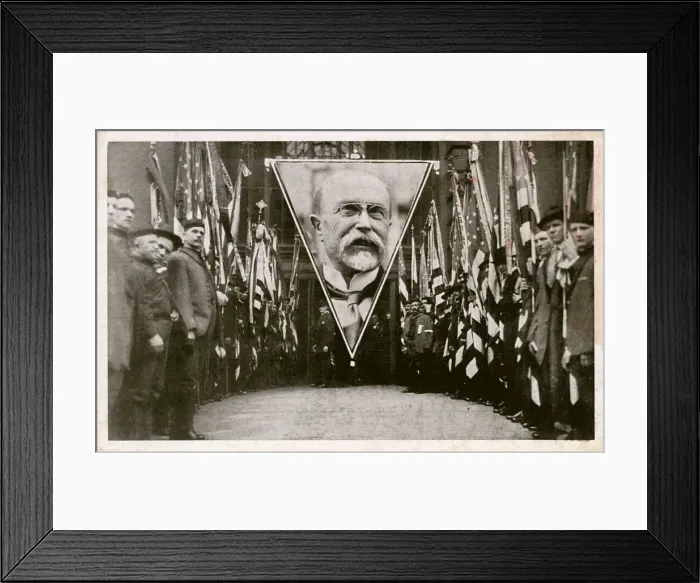 Framed Print : Tomas G. Masaryk - Czech President in Chicago, USA