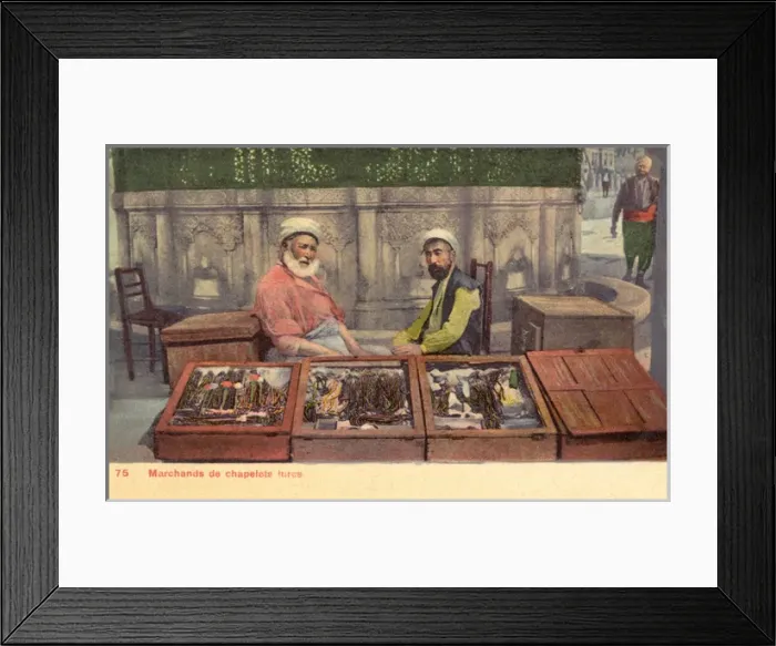 Framed Print : Turkish Rosary Bead sellers Framed Print : Turkish Rosary Bead sellers