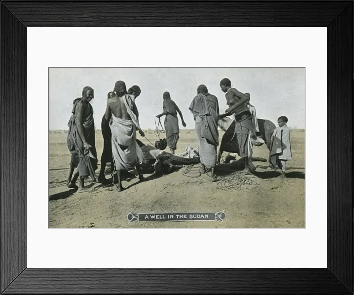 Framed Print : Sudan - A Well - Drawing water Framed Print : Sudan - A Well - Drawing water