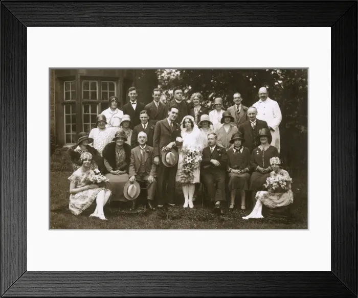 Framed Print : Large Wedding Party Photograph Framed Print : Large Wedding Party Photograph
