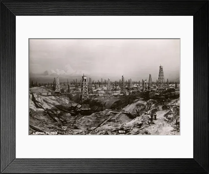 Framed Print : A Burmese Oilfield Framed Print : A Burmese Oilfield