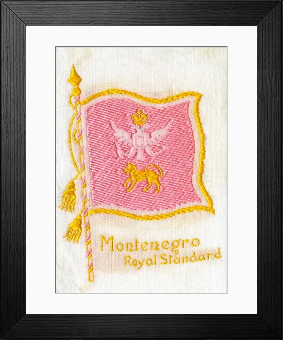 Framed Print : The Royal Standard of Montenegro - Silk backing Framed Print : The Royal Standard of Montenegro - Silk backing
