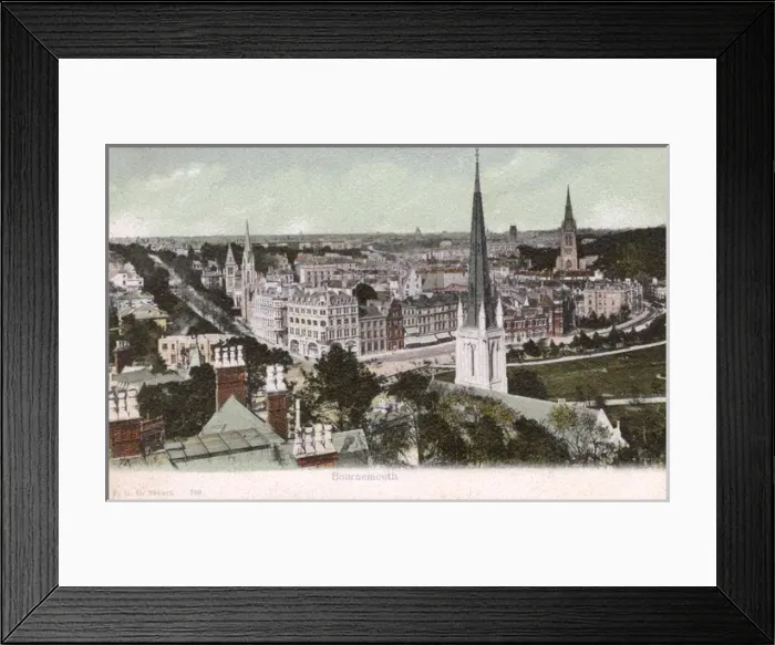 Framed Print : View over the rooftops of Bournemouth, Dorset, England Framed Print : View over the rooftops of Bournemouth, Dorset, England