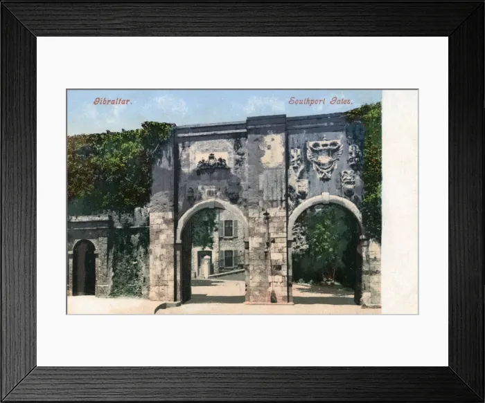 Framed Print : Southport Gates - Gibraltar, Channel Islands