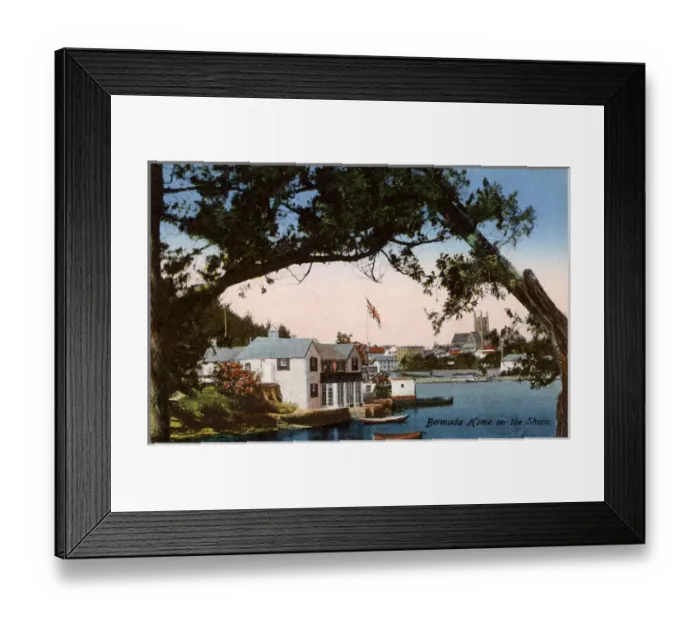 Framed Print : Waterfront home at Hamilton, Bermuda Framed Print : Waterfront home at Hamilton, Bermuda