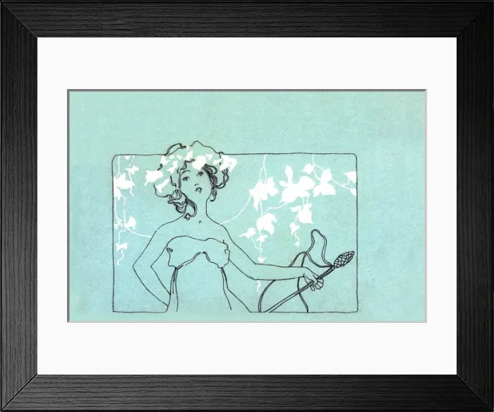 Framed Print : Art Nouveau - pretty Spring girl Framed Print : Art Nouveau - pretty Spring girl