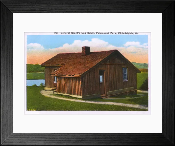 Framed Print : General Grants Log Cabin - Fairmont Park, Philadelphia, USA Framed Print : General Grants Log Cabin - Fairmont Park, Philadelphia, USA