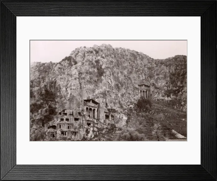 Framed Print : Lycian rock tombs - Fethiye, Turkey