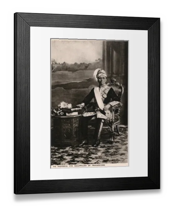 Framed Print : The Maharajah of Travancore, India Framed Print : The Maharajah of Travancore, India