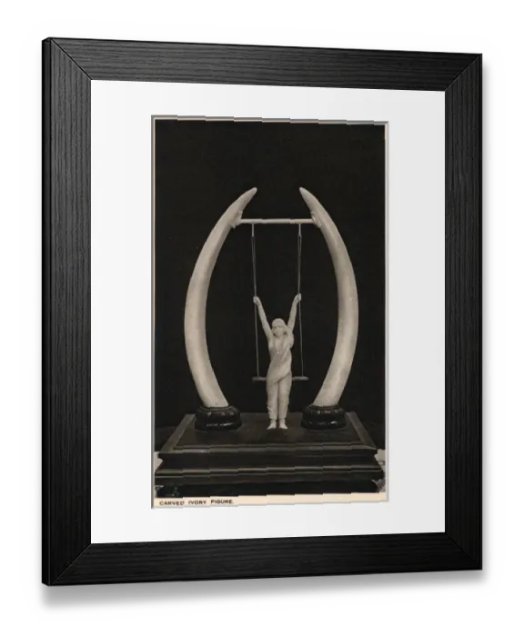 Framed Print : Carved Ivory Figure - Travancore State Court Framed Print : Carved Ivory Figure - Travancore State Court