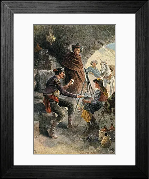 Framed Print : Spanish Smugglers hiding out in a cave Framed Print : Spanish Smugglers hiding out in a cave