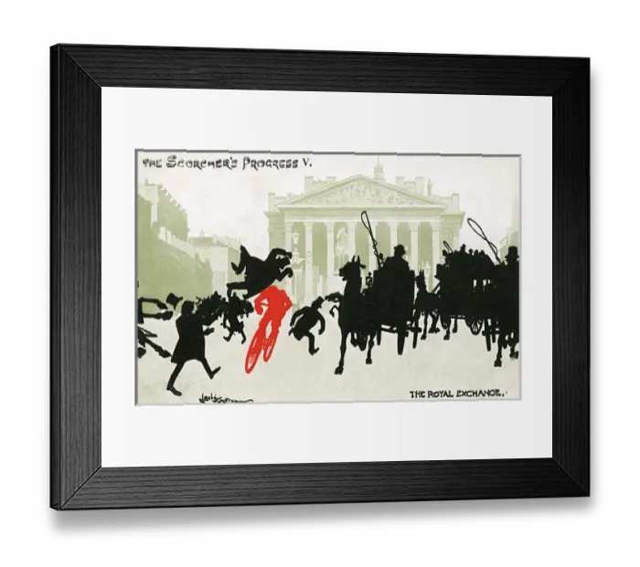 Framed Print : Scorchers Progress - Royal Exchange - Errant city cyclist Framed Print : Scorchers Progress - Royal Exchange - Errant city cyclist