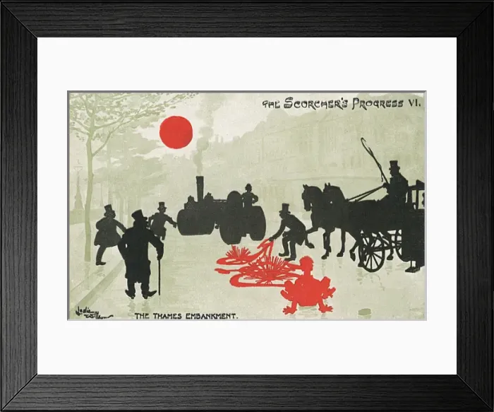Framed Print : Scorchers Progress - Embankment - Errant city cyclist Framed Print : Scorchers Progress - Embankment - Errant city cyclist