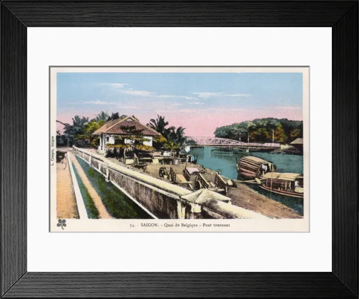 Framed Print : The Rotating Bridge at the Belgian Quay, Saigon Framed Print : The Rotating Bridge at the Belgian Quay, Saigon