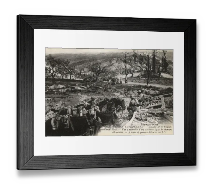 Framed Print : The German line of defence - Battle of the Somme - WWI Framed Print : The German line of defence - Battle of the Somme - WWI