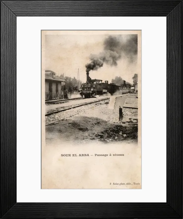 Framed Print : Tunisia - Souk el Arba Railway - The Level Crossing Framed Print : Tunisia - Souk el Arba Railway - The Level Crossing