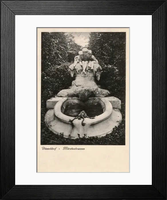 Framed Print : Fountain in Dusseldorf, Germany - Marchenbrunnen Framed Print : Fountain in Dusseldorf, Germany - Marchenbrunnen