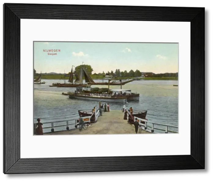 Framed Print : Netherlands - Nijmegen Pier - River Waal Framed Print : Netherlands - Nijmegen Pier - River Waal