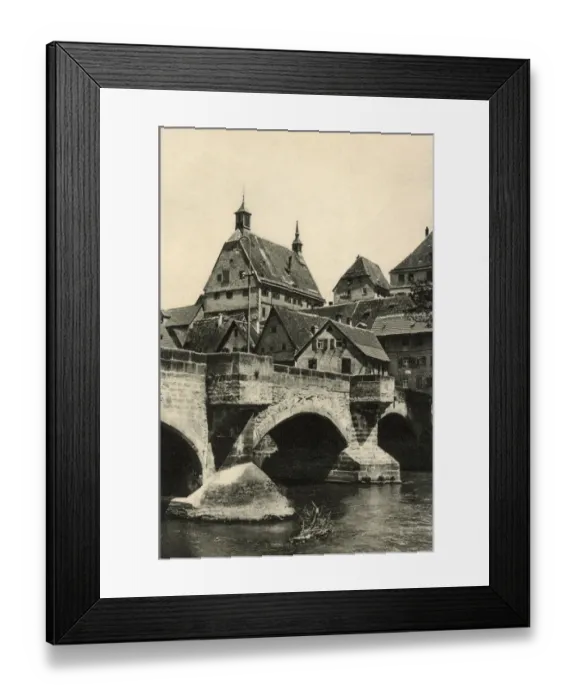 Framed Print : Old Bridge at Besigheim am Neckar - Germany Framed Print : Old Bridge at Besigheim am Neckar - Germany