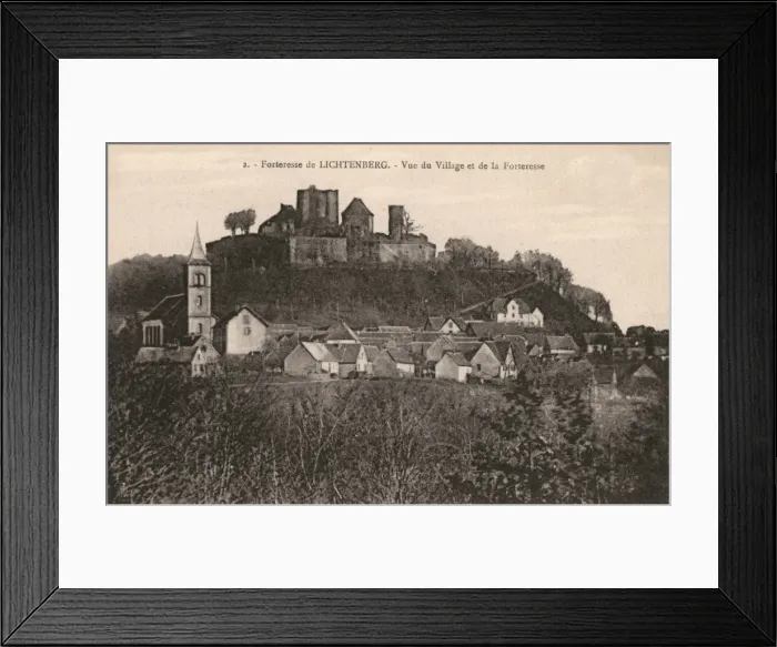Framed Print : Lichtenberg, France - View of the Village and Castle Framed Print : Lichtenberg, France - View of the Village and Castle