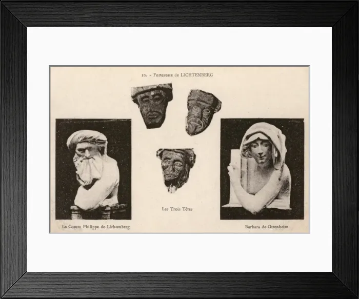 Framed Print : Lichtenberg, France - Carvings from the Chateau Framed Print : Lichtenberg, France - Carvings from the Chateau