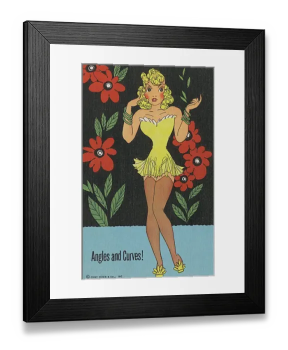 Framed Print : Angles and Curves - hourglass beauty in tiny yellow dress Framed Print : Angles and Curves - hourglass beauty in tiny yellow dress