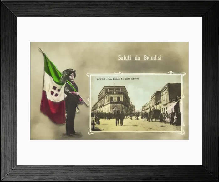 Framed Print : Brindisi, Italy - Corso Umberto I and Corso Garibaldi Framed Print : Brindisi, Italy - Corso Umberto I and Corso Garibaldi