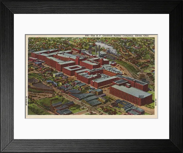 Framed Print : The B. F. Goodrich Rubber Company Factory, Akron, Ohio Framed Print : The B. F. Goodrich Rubber Company Factory, Akron, Ohio