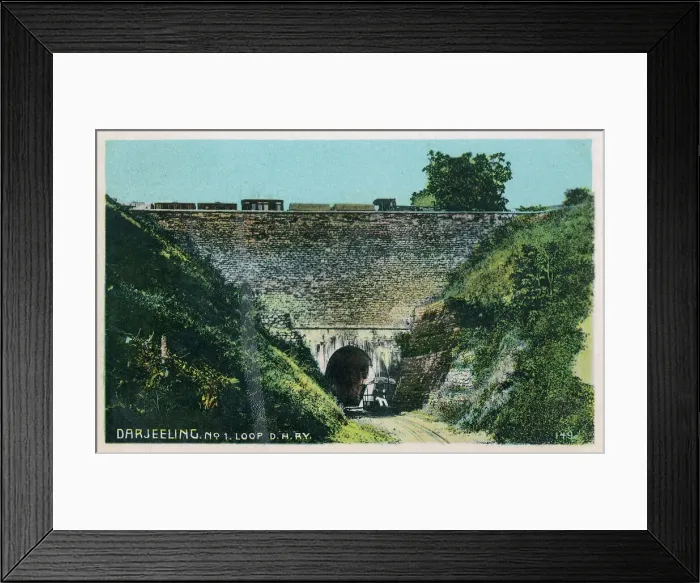 Framed Print : India - Darjeeling Hill Railway Train on No. 1 Loop Framed Print : India - Darjeeling Hill Railway Train on No. 1 Loop