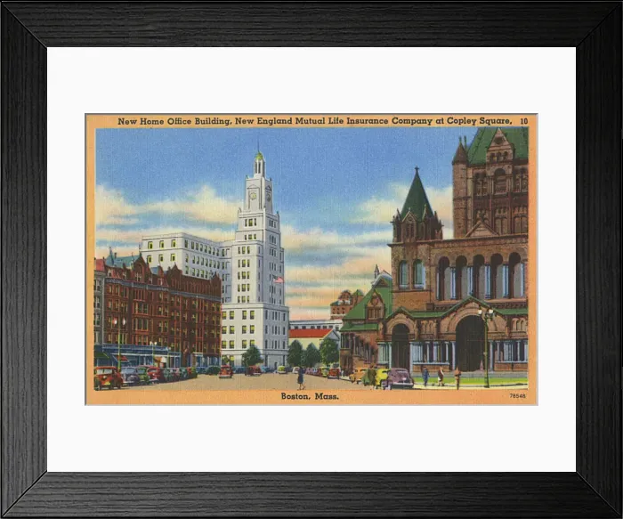 Framed Print : Boston - Buildings on Copley Square Framed Print : Boston - Buildings on Copley Square