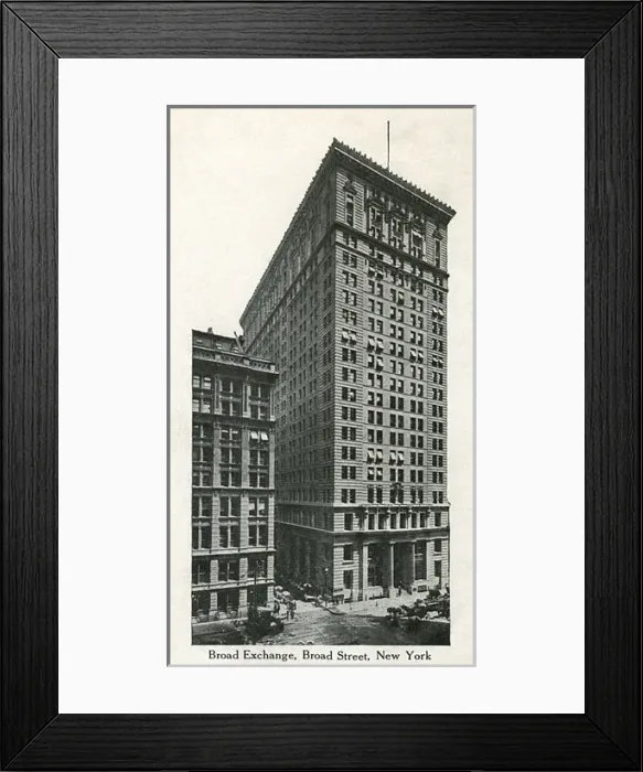 Framed Print : Broad Exchange, Broad Street, New York, USA Framed Print : Broad Exchange, Broad Street, New York, USA