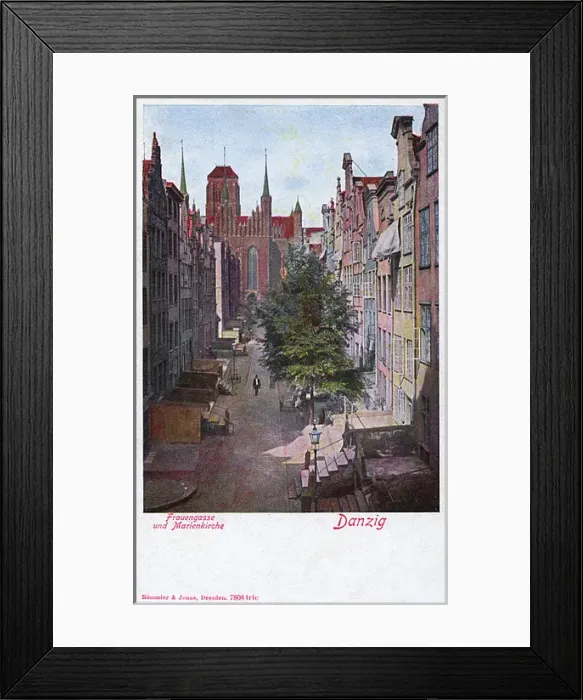 Framed Print : Gdansk - Polish seaport - Mariacka and Marienkirche Framed Print : Gdansk - Polish seaport - Mariacka and Marienkirche