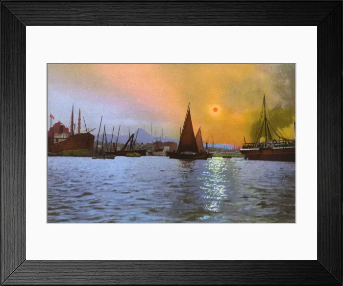 Framed Print : The setting sun over Istanbul, Turkey Framed Print : The setting sun over Istanbul, Turkey
