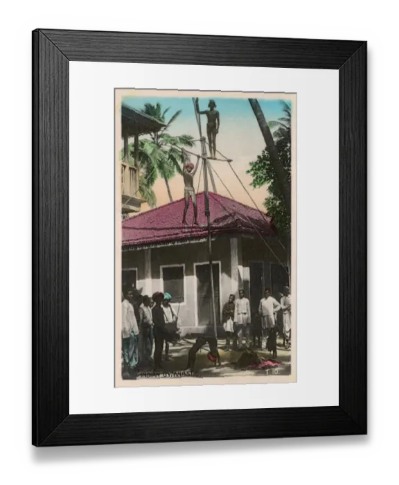 Framed Print : Indian street Gymnastic and Acobatic Display Framed Print : Indian street Gymnastic and Acobatic Display