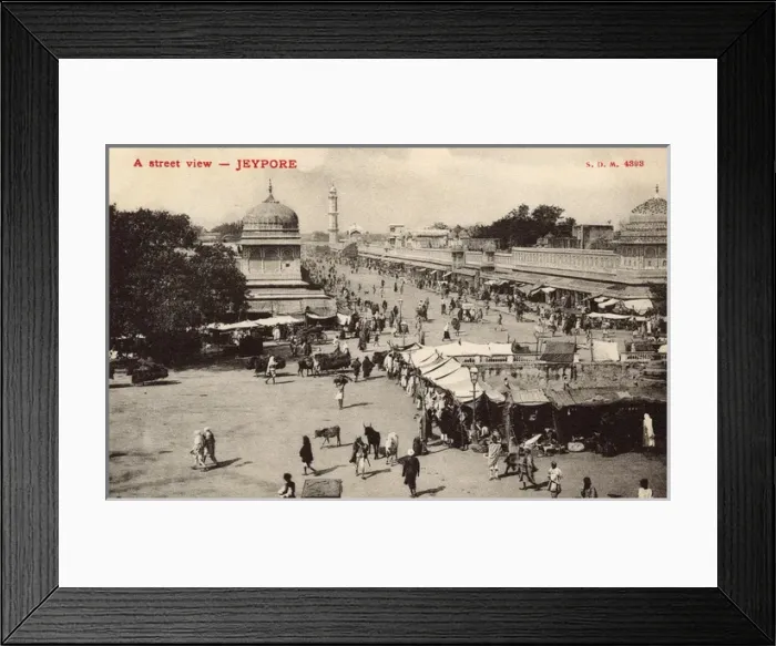 Framed Print : Street View - Jaipur, India Framed Print : Street View - Jaipur, India