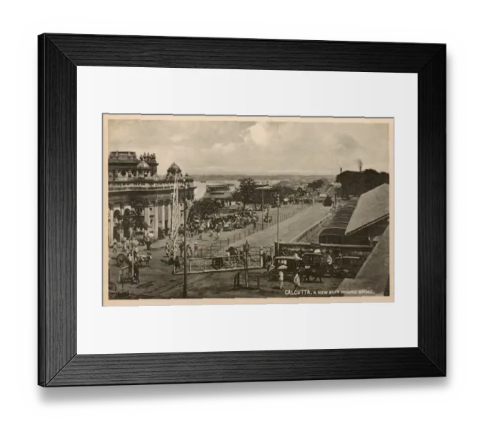 Framed Print : Kolkata, India - A View near the Hooghly Bridge Framed Print : Kolkata, India - A View near the Hooghly Bridge