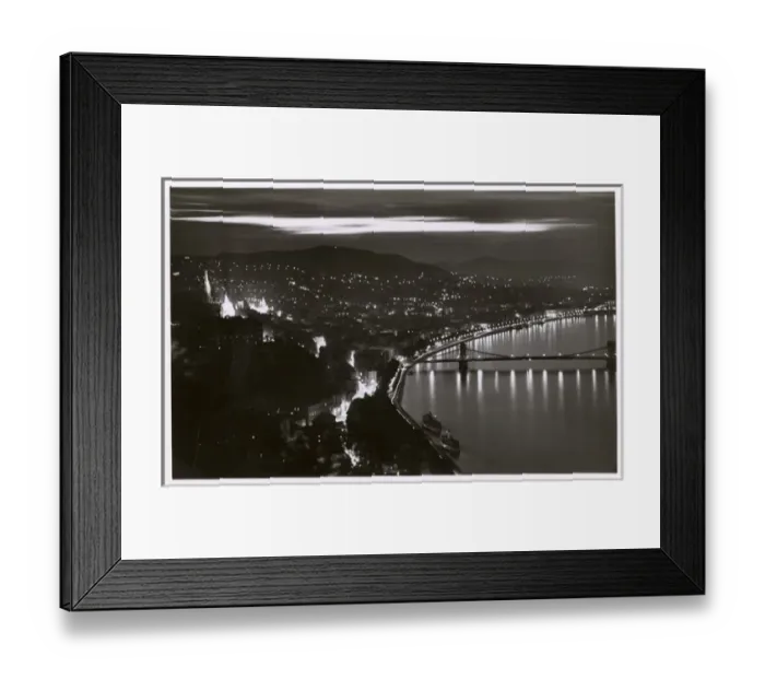 Framed Print : Hungary - Budapest - The Danube at night Framed Print : Hungary - Budapest - The Danube at night
