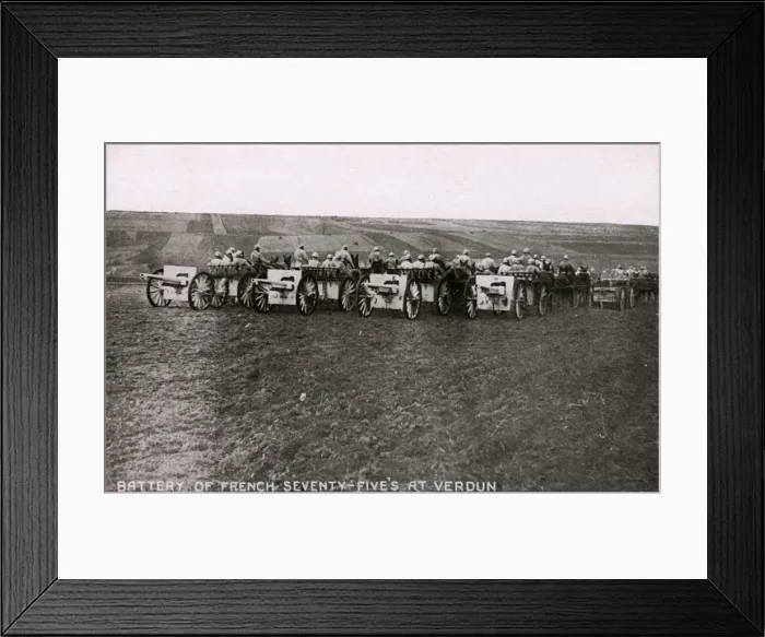 Framed Print : French Seventy-Fives at Verdun - WWI Framed Print : French Seventy-Fives at Verdun - WWI