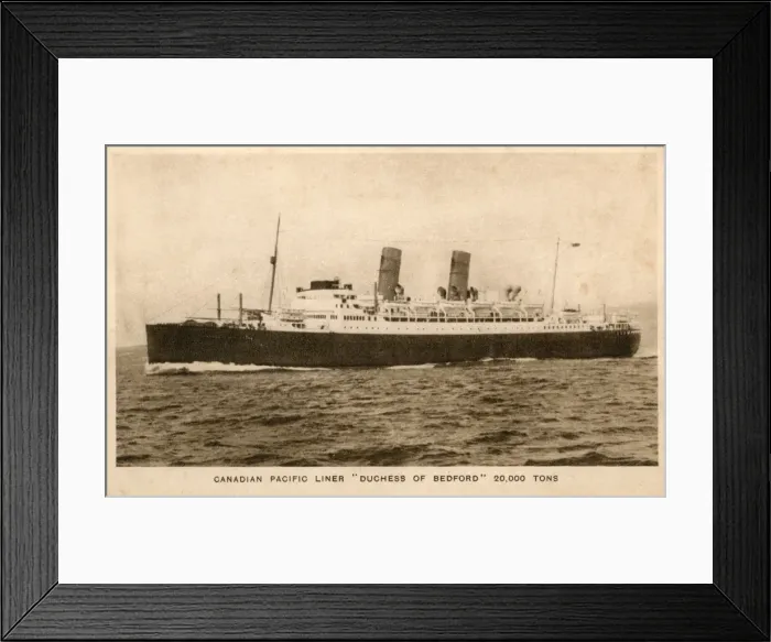 Framed Print : Canadian Pacific Liner - Duchess of Bedford Framed Print : Canadian Pacific Liner - Duchess of Bedford