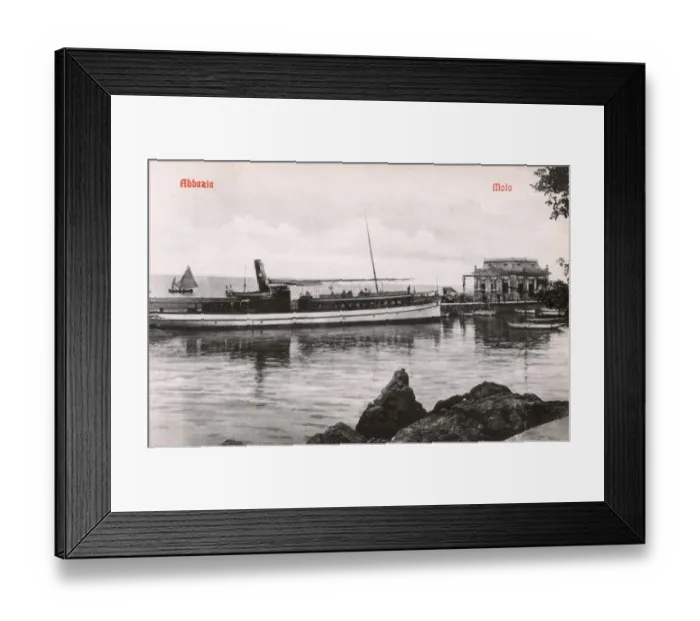 Framed Print : Croatia - Opatija - Ferry boat at Molo Framed Print : Croatia - Opatija - Ferry boat at Molo