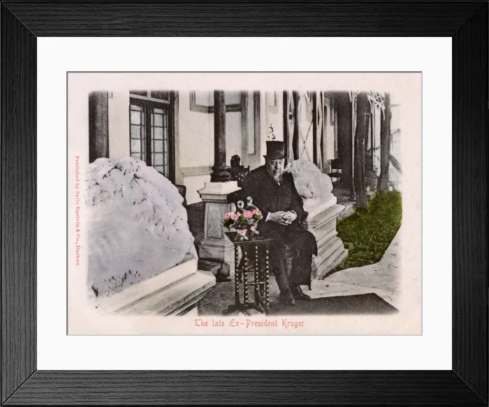 Framed Print : The Ex-President of South Africa, Paul Kruger - in exile Framed Print : The Ex-President of South Africa, Paul Kruger - in exile