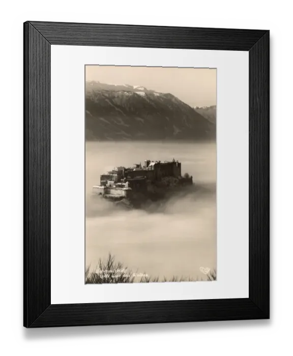 Framed Print : Hohensalzburg Castle in the mist - Salzburg, Austria Framed Print : Hohensalzburg Castle in the mist - Salzburg, Austria