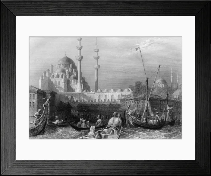 Framed Print : Mosque of the Valide Sultan viewed fom the port, Istanbul Framed Print : Mosque of the Valide Sultan viewed fom the port, Istanbul