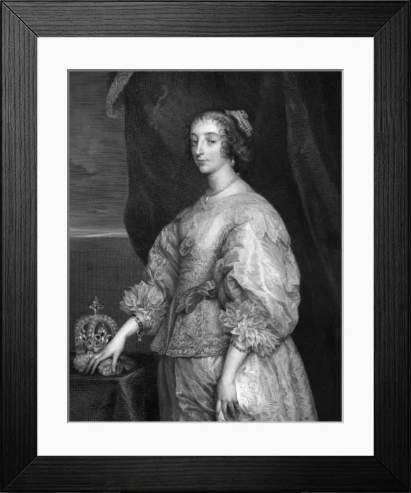 Framed Print : Henrietta Maria - wife of King Charles I Framed Print : Henrietta Maria - wife of King Charles I