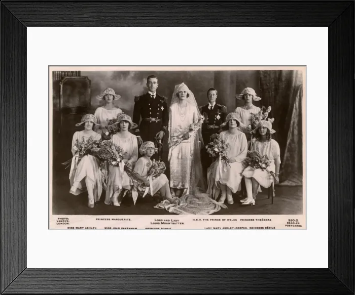 Framed Print : Wedding of Lord Louis Mountbatten and Miss Edwina Ashley Framed Print : Wedding of Lord Louis Mountbatten and Miss Edwina Ashley