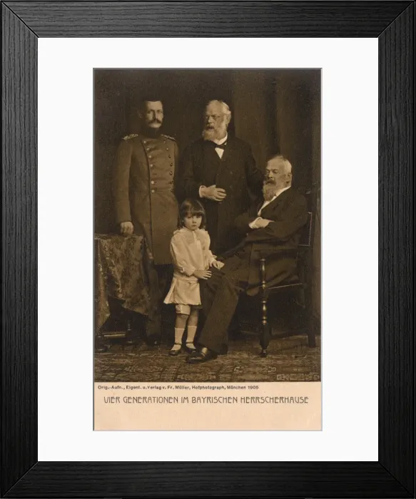 Framed Print : The four (male) generations of a German Family Framed Print : The four (male) generations of a German Family