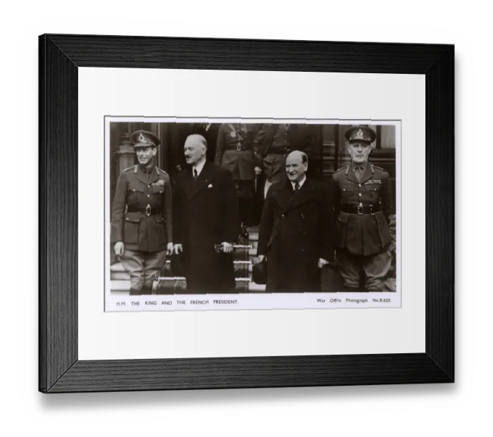 Framed Print : King George VI and French President Albert Francois Lebrun Framed Print : King George VI and French President Albert Francois Lebrun